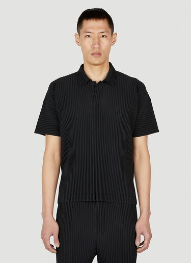 Homme Plissé Issey Miyake 폴로 셔츠 Black hmp0152003