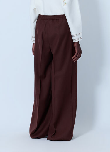 Max Mara 와이드 핏 드로스트링 바지 버건디 max0266219