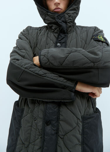 Stone Island Quilted Compass Patch Coat Grey sto0154011