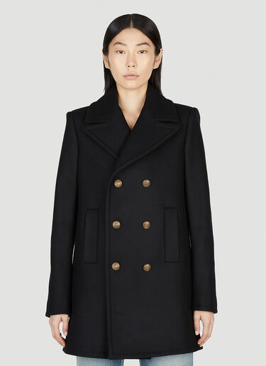 Saint Laurent Army Pea Jacket Black sla0252006