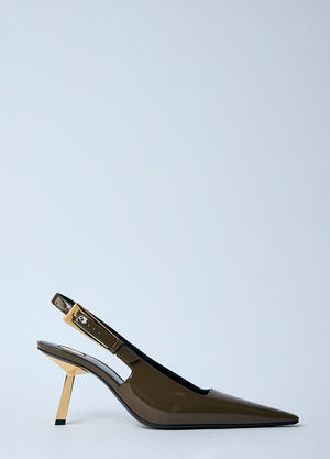 Saint Laurent Lee Slingback Pumps Beige sla0259013
