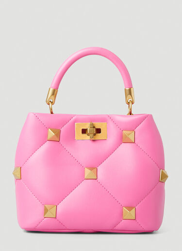 Valentino Top Handle Roman Stud Mini Handbag Pink val0247028