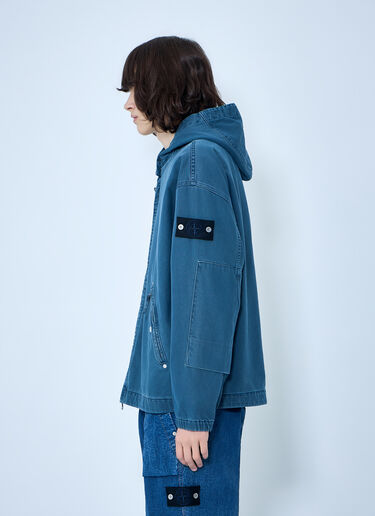 Stone Island Hooded Denim Jacket Blue sto0164032