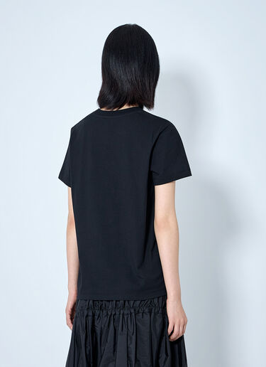 LN-CC® - Moncler: Logo Embroidered T-Shirt - Black Moncler Logo Embroidered T-Shirt Black mon0265109