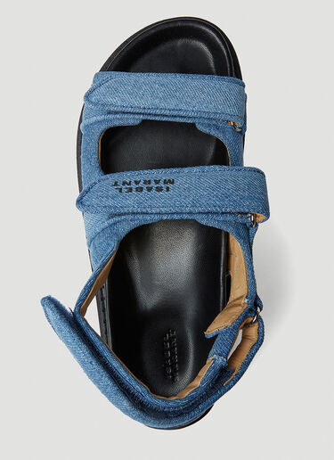 Isabel Marant Denim Madee Sandals Blue ibm0251029