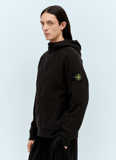 Stone Island Reversible Zip-Up Sweater Black sto0156076