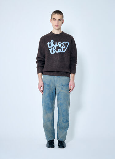 thisisneverthat® Heart Logo Knit Sweater Brown tsn0158004