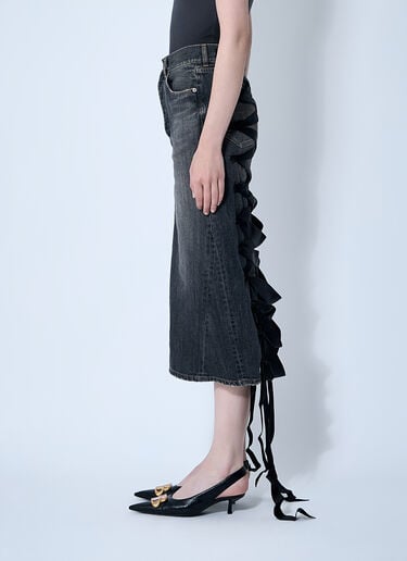 Balenciaga Lace-Up Skirt Dark Grey bal0260001