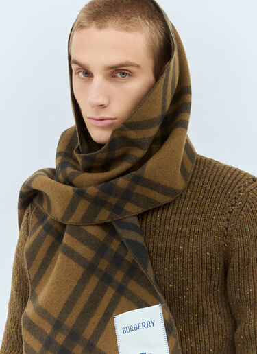 Burberry Check Cashmere Scarf Green bur0158019