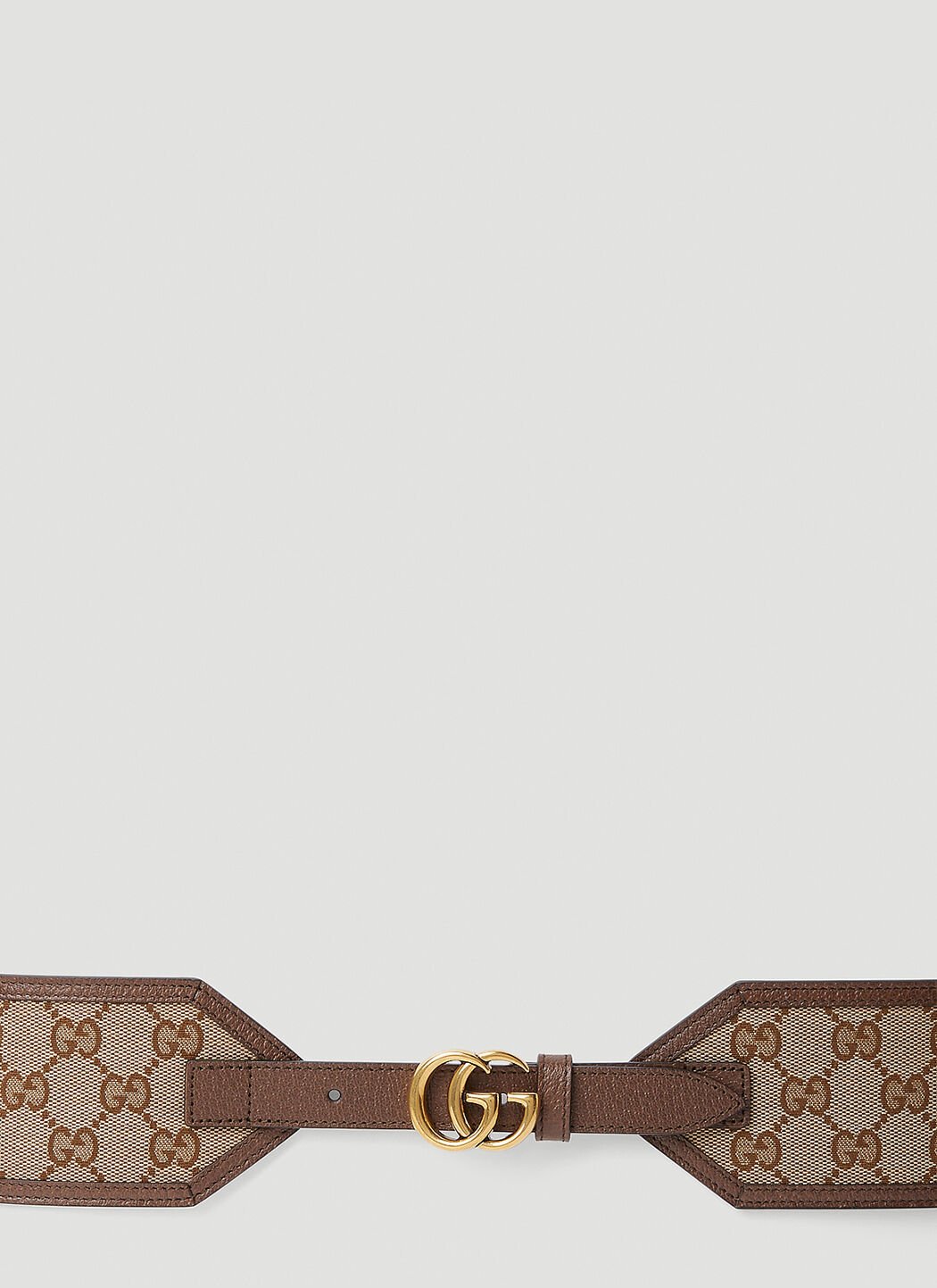 Gucci GG Marmont Wide Belt in Brown LN CC