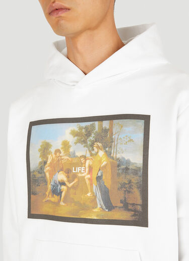 Death Cigarettes Louvre Hooded Sweatshirt White dec0146009