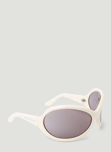 Acne Studios Oversized Oval Sunglasses White acn0254039