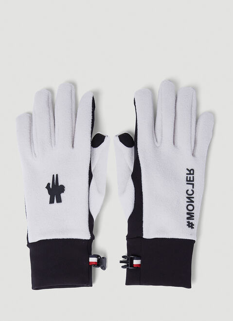Moncler Grenoble Attachable Logo Fleece Gloves Black mog0253009