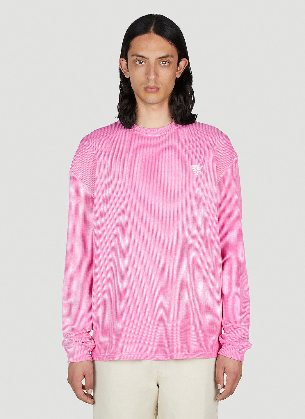 Guess USA Waffle Sweatshirt en Pink pour homme LN CC