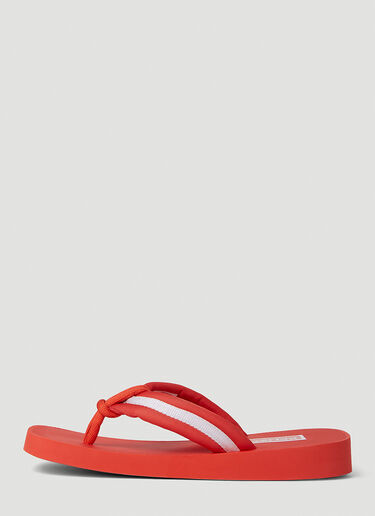 Kenzo Logo Patch Flip Flops Red knz0252048