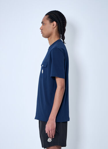 Moncler Logo Motif T-Shirt Blue mon0160020
