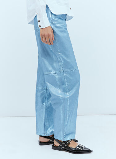GANNI Foil Stary Denim Jeans Blue gan0254010