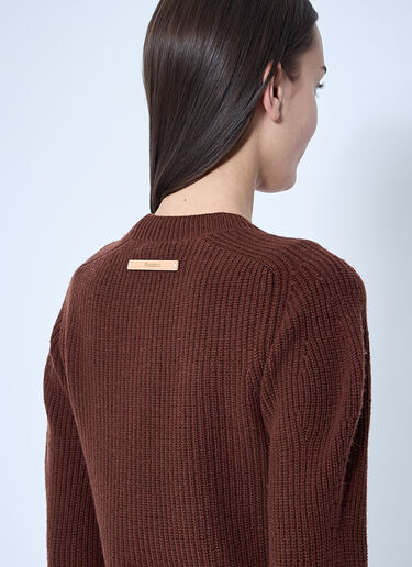 JW Anderson Puff Sleeve Sweater Brown jwa0260008