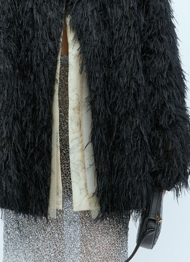 Silk-Blend Hairy Jacket Dries Van Noten Silk-Blend Hairy Jacket Black dvn0254006