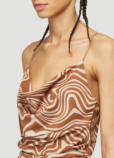 Maisie Wilen Graphic Print Mini Dress Beige mwn0240012