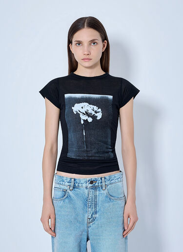LN-CC® - Balenciaga: Graphic Print T-Shirt - Black Balenciaga Graphic Print T-Shirt Black bal0265015