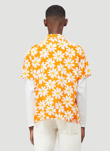 ERL Flower-Print Shirt Orange lre0142009