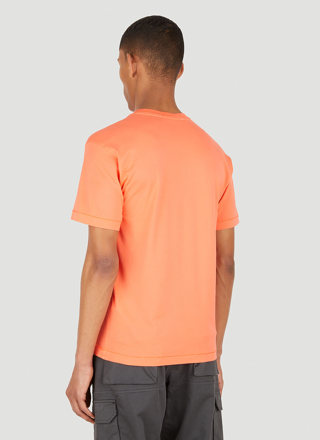 T shirt stone island orange best sale