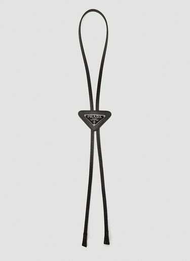 Prada Saffiano Bolo Tie Black pra0140015