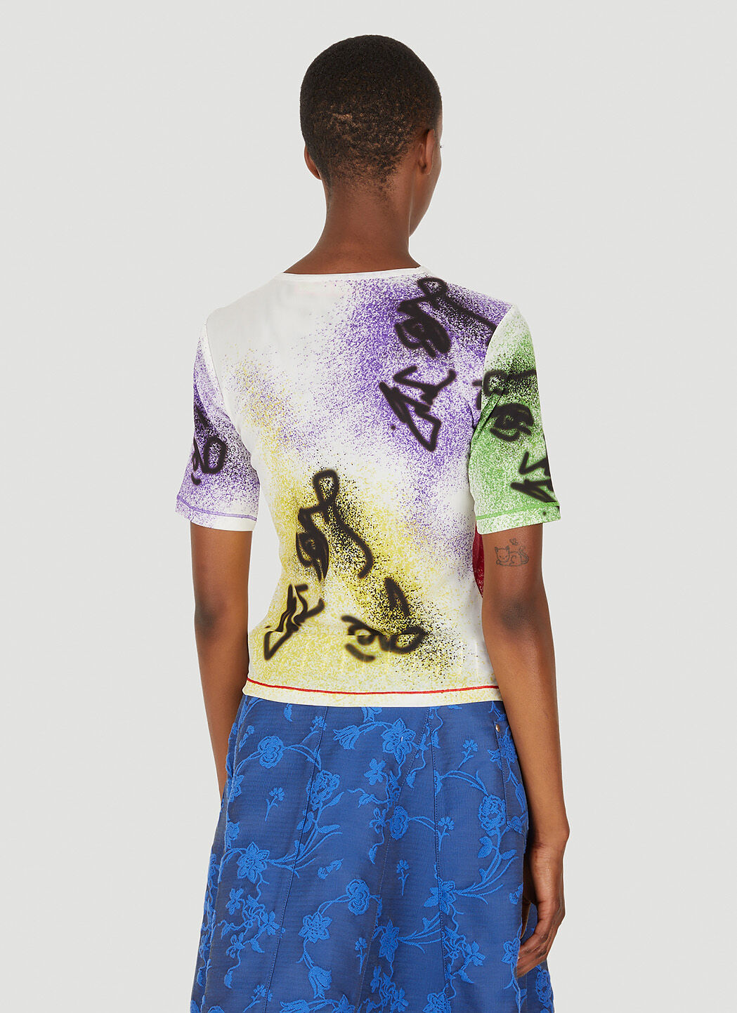 Chopova Lowena Graphic Print Top in Red | LN-CC