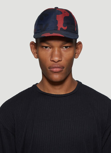 Valentino Camouflage Baseball Cap Navy val0137031