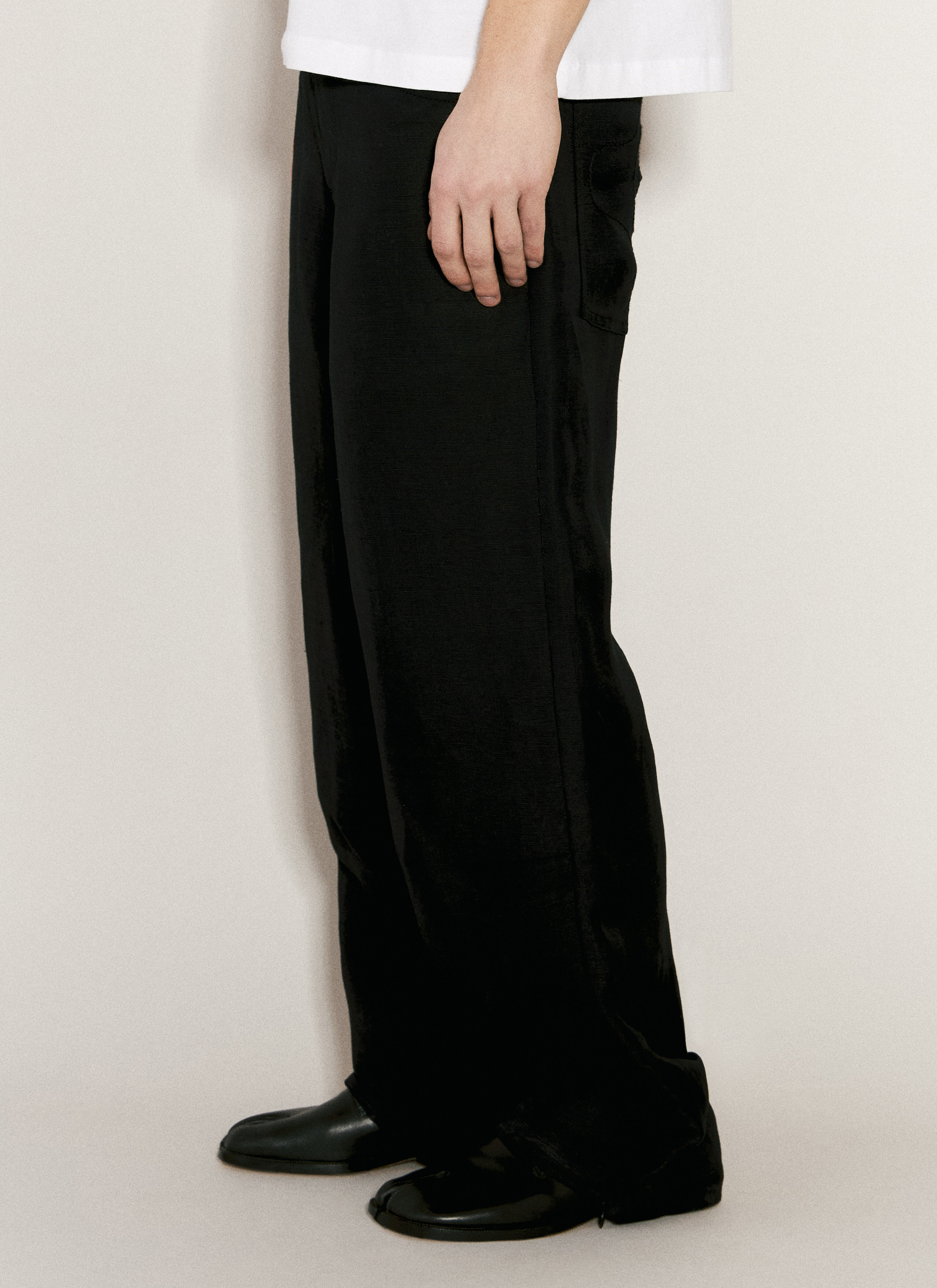 Eytys Titan Linen Pants In Black | ModeSens