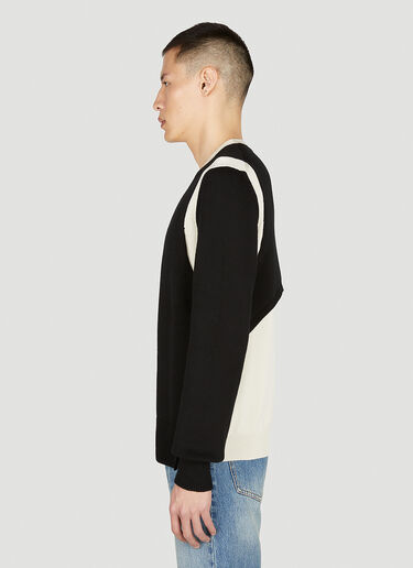 Alexander McQueen 컬러 블록 스웨터 블랙 amq0152007