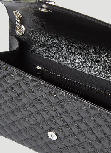 Saint Laurent Envelope Satchel Large Shoulder Bag Black sla0245086