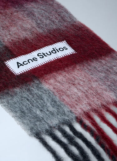 Acne Studios Wool-Blend Fringed Scarf Red acn0263018