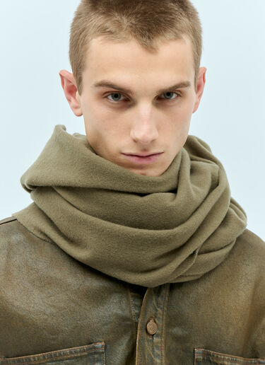 Narrow Fringe Wool Scarf Acne Studios Narrow Fringe Wool Scarf Khaki acn0155053