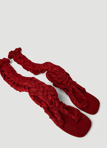 Isa Boulder Knit Boot Sandals Red isa0249018