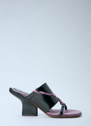 LN-CC® - Dries Van Noten: Braided Strap Mules - Purple Dries Van Noten Braided Strap Mules Purple dvn0265032