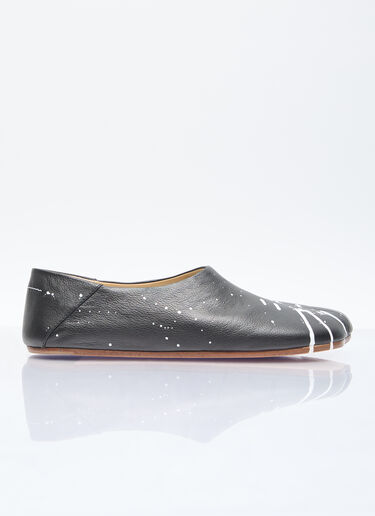 MM6 Maison Margiela 페인트 스플래터 바부슈 슬리퍼 블랙 mmm0255034
