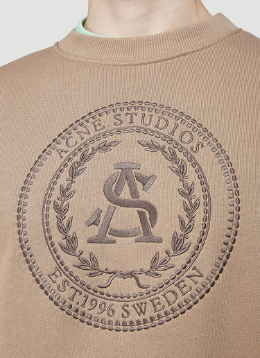 Acne Studios Embroidered-Logo Sweatshirt Brown acn0144022