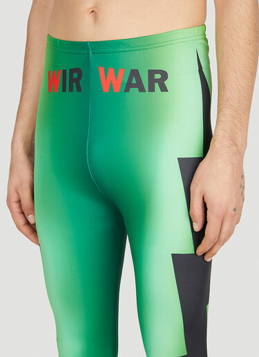 Walter Van Beirendonck Sun Leggings Green wlt0152010