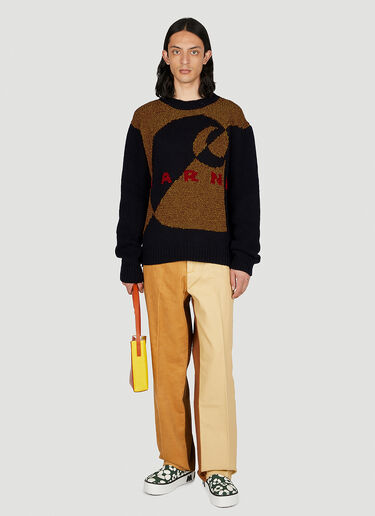 Marni x Carhartt 로고 스웨터 블랙 mca0150002
