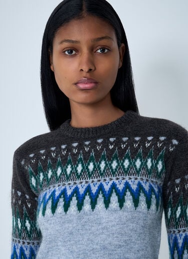 Fair Isle Knit Sweater Acne Studios Fair Isle Knit Sweater Grey acn0262010
