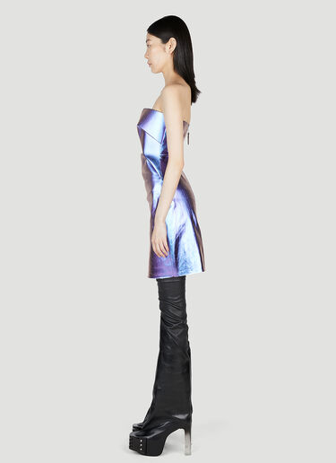 Rick Owens Luxor Prong Iridescent Mini Dress Purple ric0253003