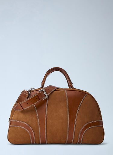 LN-CC® - Dries Van Noten: Suede Duffle Bag - Brown Dries Van Noten Suede Duffle Bag Brown dvn0165033
