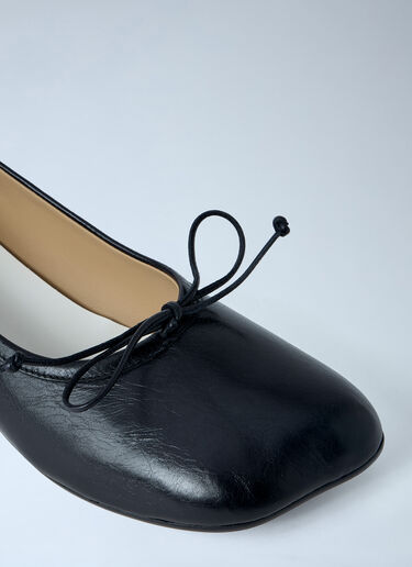MM6 Maison Margiela Leather Ballet Flats Black mmm0264016