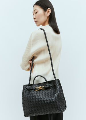 Bottega Veneta 미디엄 안디아모 핸드백 화이트 bov0255077