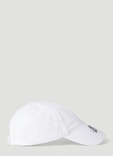 Balenciaga BB Dirty Paris Baseball Cap White bal0351003