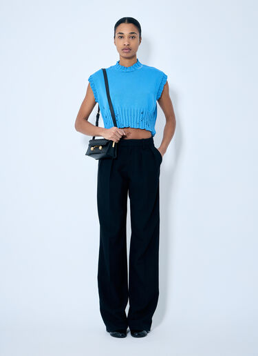 Marni Distressed Knit Vest Blue mni0259004