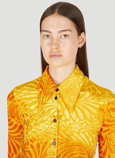 Jil Sander 花卉烧花衬衫 橙 jil0249046