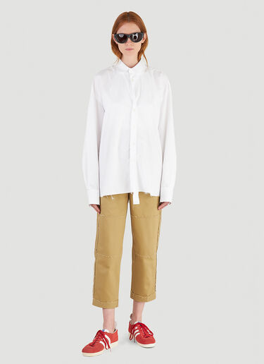 Ader Error Raw-Edge Pants Brown adr0344002